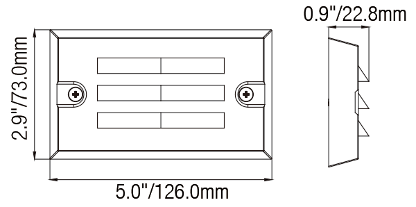 5’’ Grating Step Lights Outdoor Die Cast Brass 3W Flush Mount - Step Light