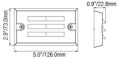 5’’ Grating Step Lights Outdoor Die Cast Brass 3W Flush Mount - Step Light