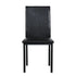5-Piece Black Dining Table Set with Marble Style Top - Table and chair set - Dining Table