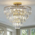 5 Tier Golden Crystal Chandelier Light Ceiling for Modern Interior Design - 12V Hanging Light