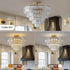 5 Tier Golden Crystal Chandelier Light Ceiling for Modern Interior Design - 12V Hanging Light