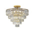5 Tier Golden Crystal Chandelier Light Ceiling for Modern Interior Design - 12V Hanging Light