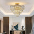 5 Tier Golden Crystal Chandelier Light Ceiling for Modern Interior Design - 12V Hanging Light