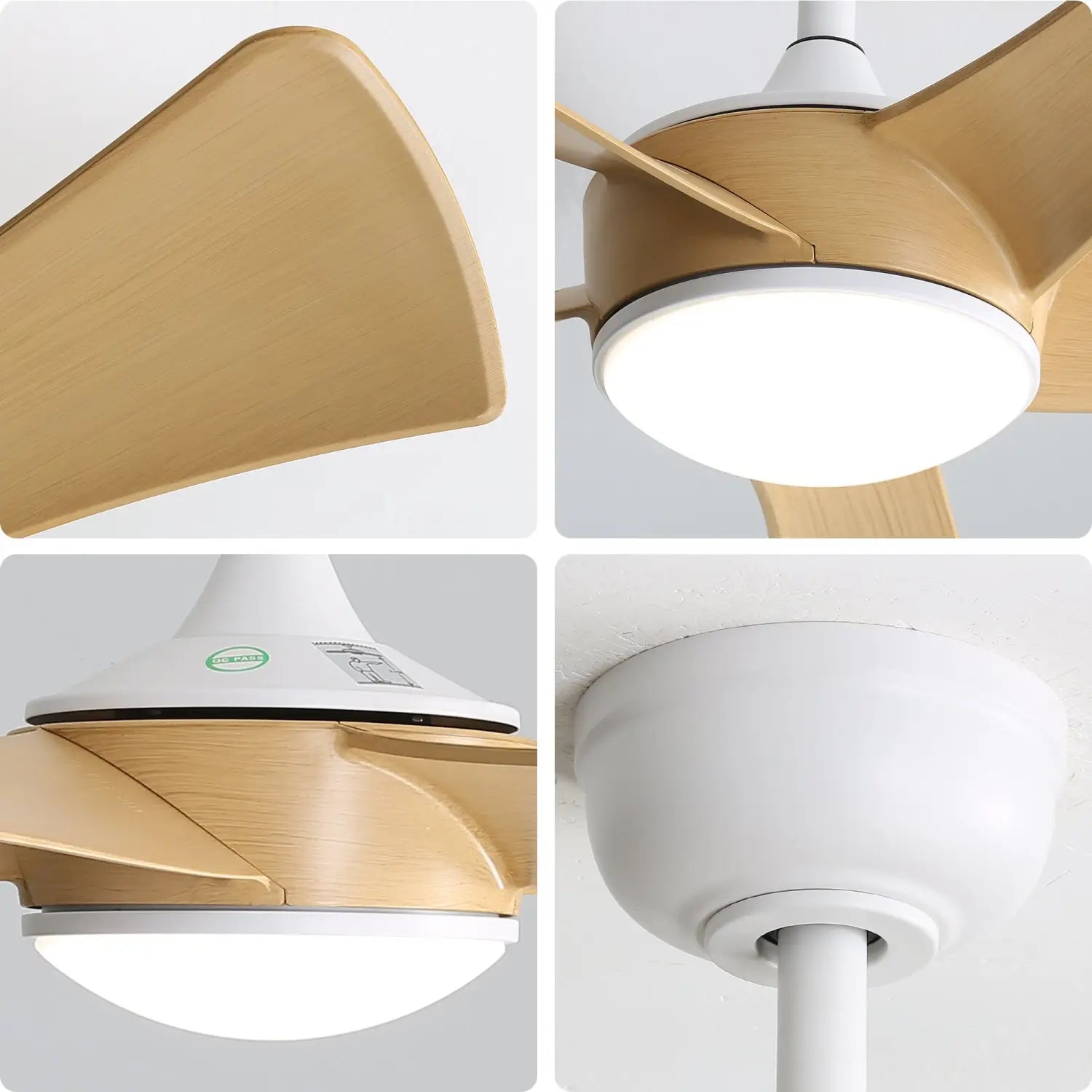 Plastic Ceiling Fans - White - 12V Hanging Light