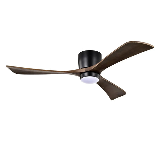 52’’ Ceiling Fan with Light for Bedroom 3 Blades Remote Control Matte Black Ceiling Fan