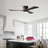 52’’ Ceiling Fan with Light for Bedroom 3 Blades Remote Control Matte Black Ceiling Fan
