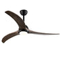 52’’ Ceiling Fan with Light Modern Design Remote and 6 Speed Options Matte Black 12V Hanging Light