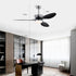 52’’ ABS Blades Ceiling Fan With Lights And DC Remote DC Motor Modern Ceiling Fan With 3 ABS Fan Blades & 2 Down Rods