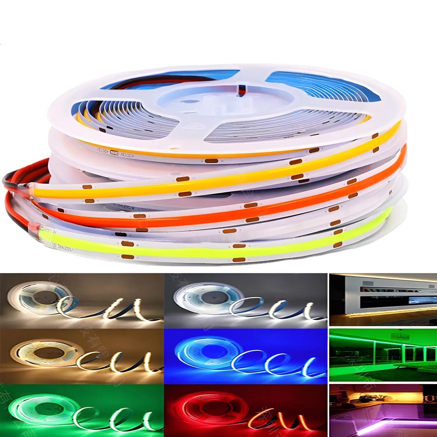 5V Low Voltage 12V COB LED Flexible Strip Light for Trough Lines - Strip and Rope Light