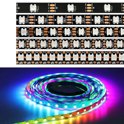 5V Magic LED Strip Lights – Waterproof & Single-Point Control - Black / 30 lights / Bare Board - Strip light