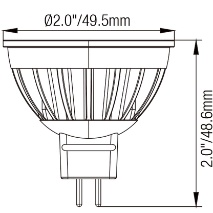 5W 12V Light Fixture Modern for MR16 Bulb Replacing 35W Halogen - Light Bulb