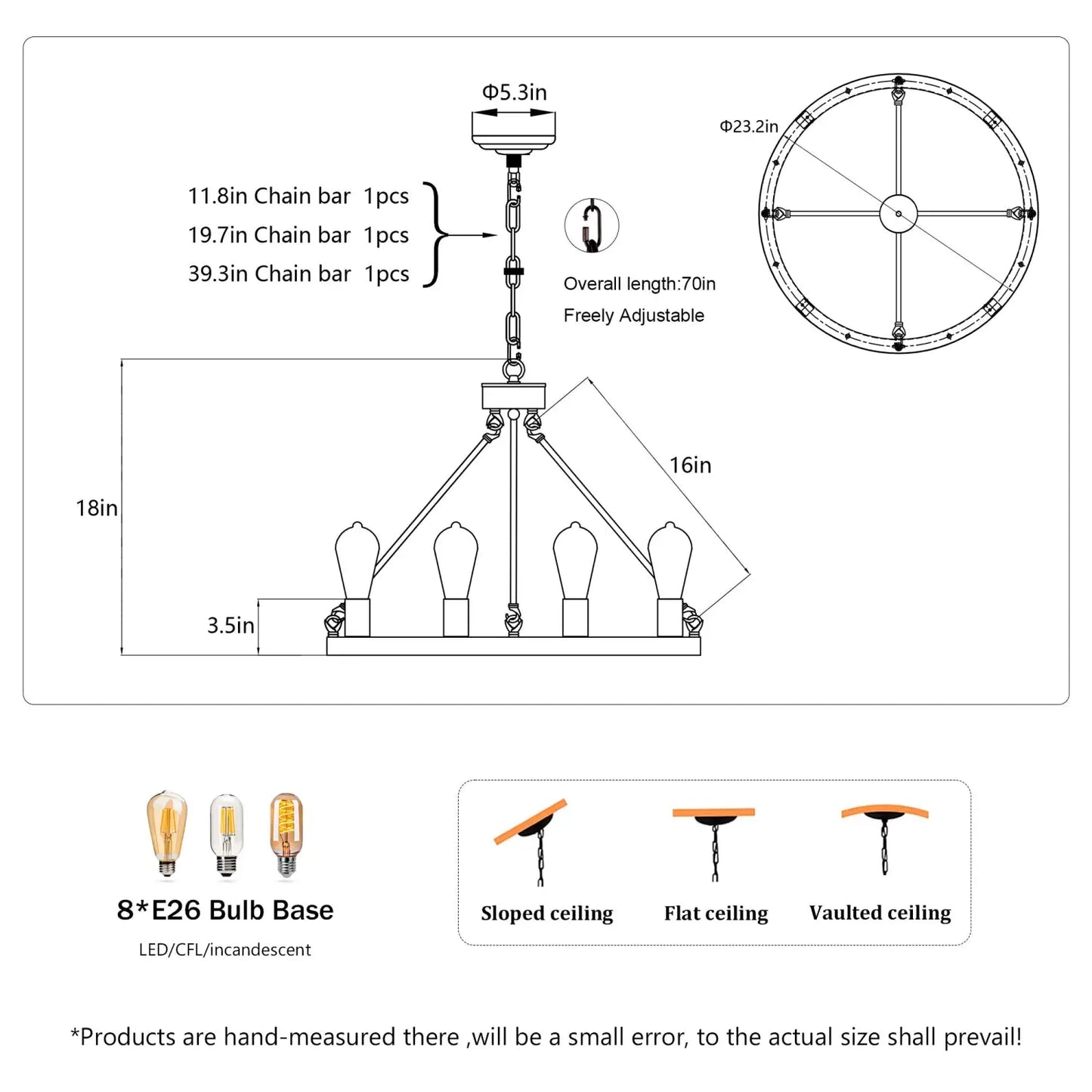 8 Light No Bulbs Matte Black Wagon Wheel Chandelier Farmhouse Modern Small Round Chandelier For Living Room Kitchen