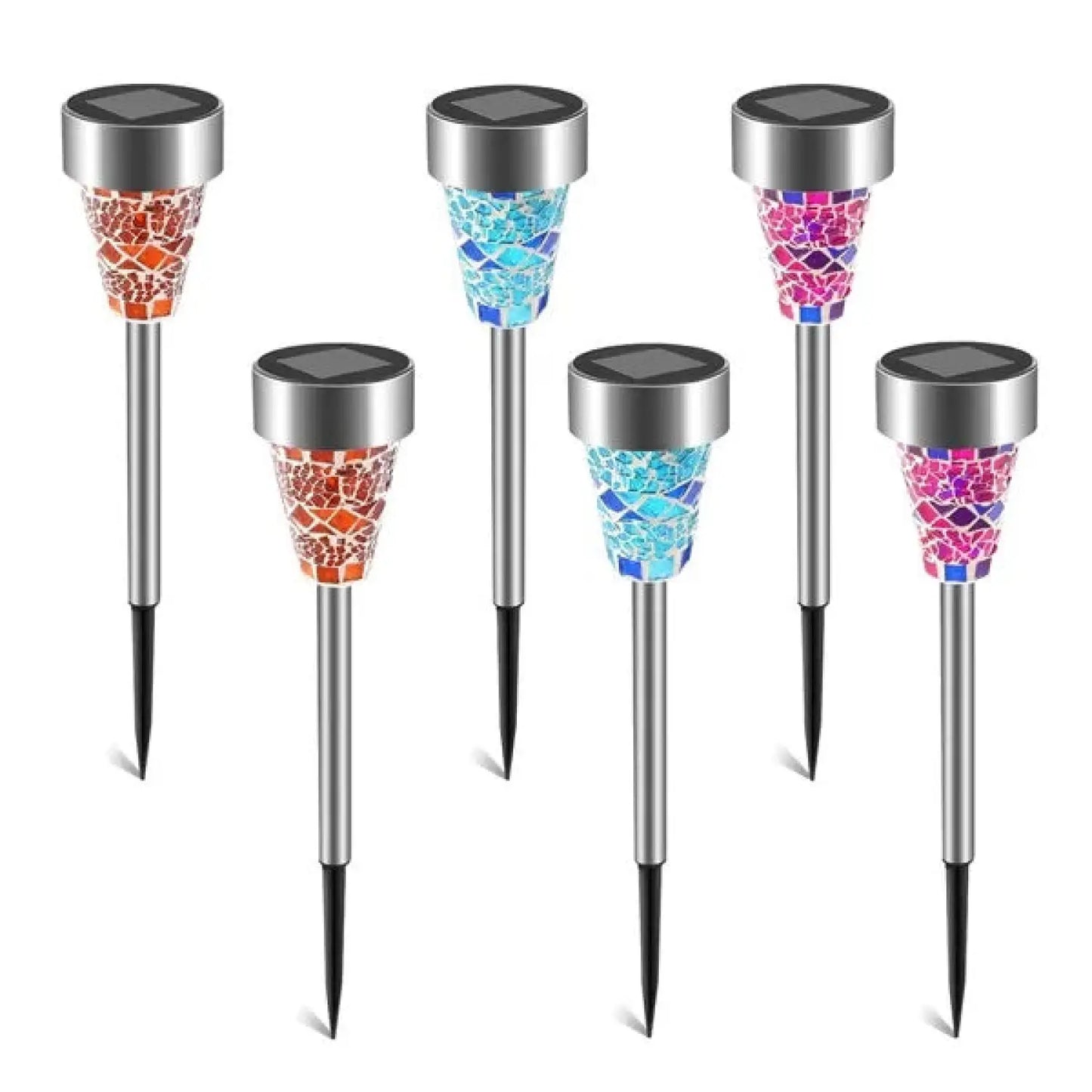 6-Pack Solar Pathway Light Outdoor for Garden & Landscape with Waterproof