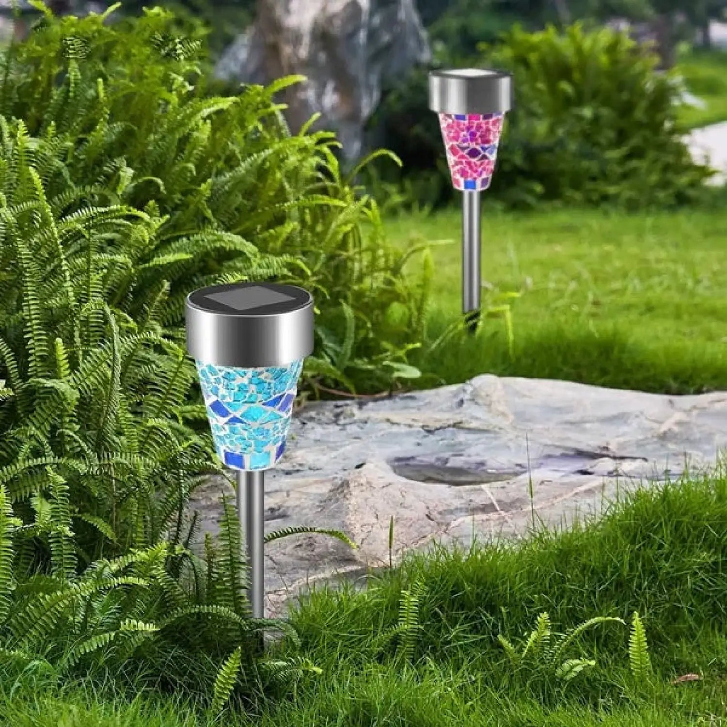 6-Pack Solar Pathway Light Outdoor for Garden & Landscape with Waterproof