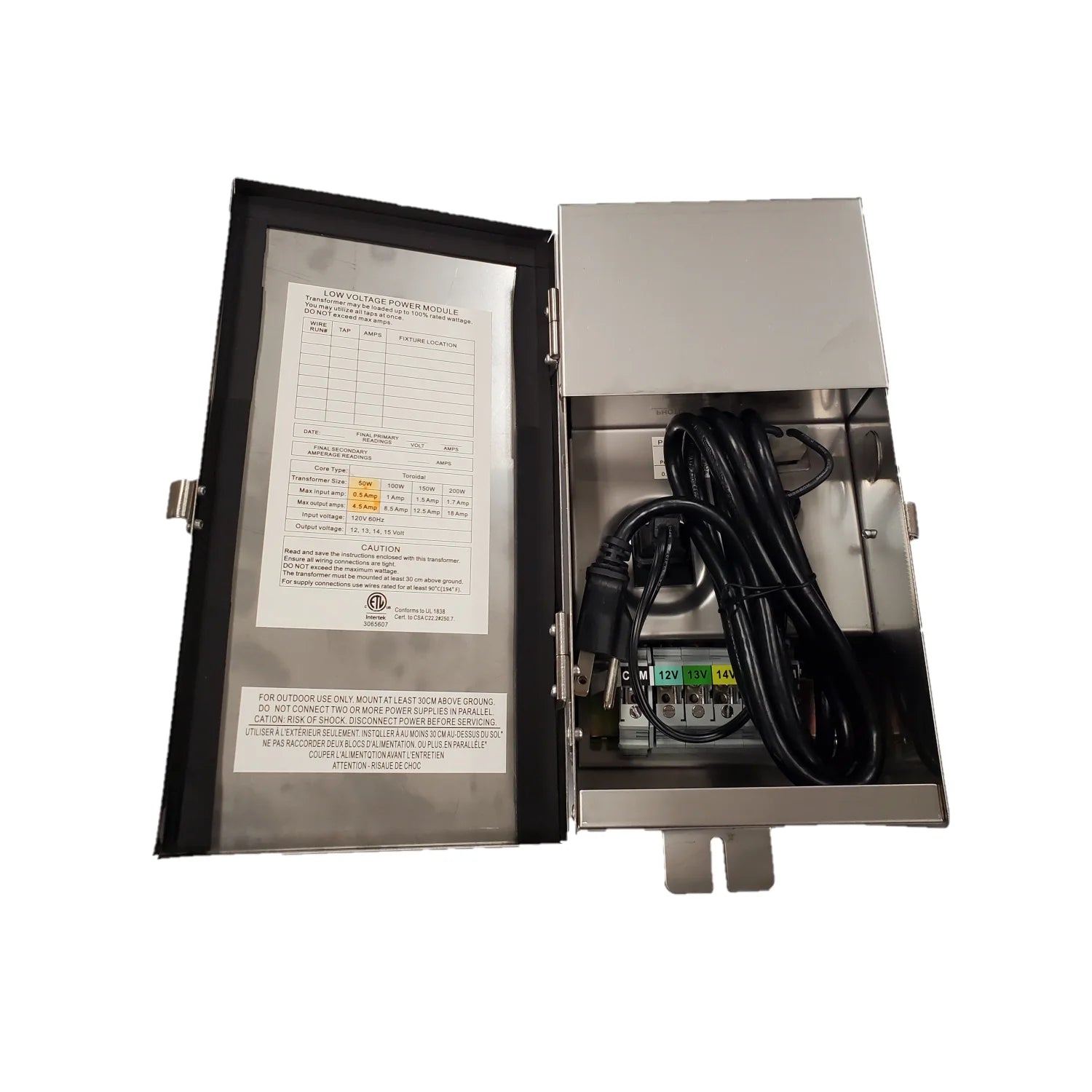 High-Quality 600-Watt Multi-Tap Low Voltage Transformer 12V-15V 