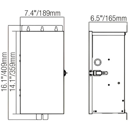 600W Stainless Steel Landscape Transformer with Multi Tap Output - Landscape Transformers