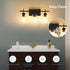 3-Light With Clear Glass Satin Shade,Unique Hand-make Lampshade Industrial Indoor Light Fixture For Bathroom Living