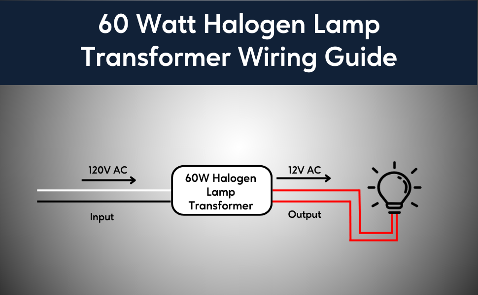 110V to 12V 60W Halogen Electronic Black Transformer