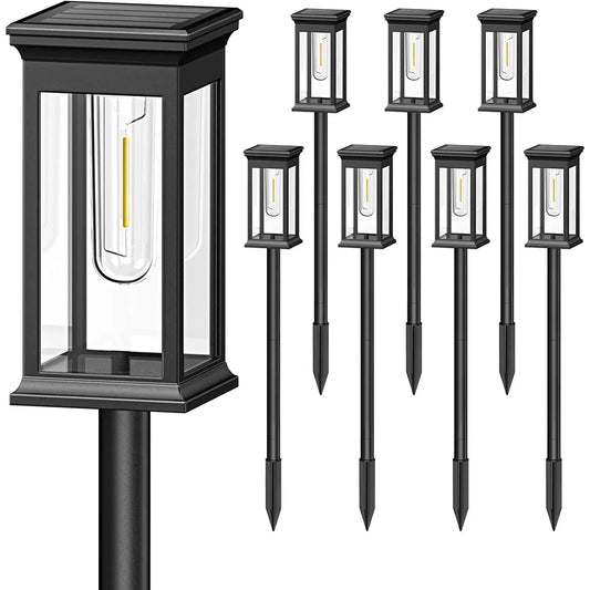 6Pack Solar Powered Stake Light Outdoor Decorative Landscape Lamp IP65 Waterproof Auto On Off Outdoor Light For Pathway