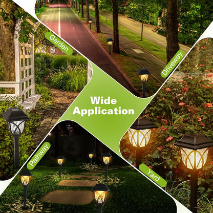 6Pack Solar Powered Stake Light Outdoor Decorative Landscape Lamp IP45 Waterproof Auto On Off Outdoor Light For Pathway