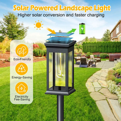 6Pack Solar Powered Stake Light Outdoor Decorative Landscape Lamp IP65 Waterproof Auto On Off Outdoor Light For Pathway