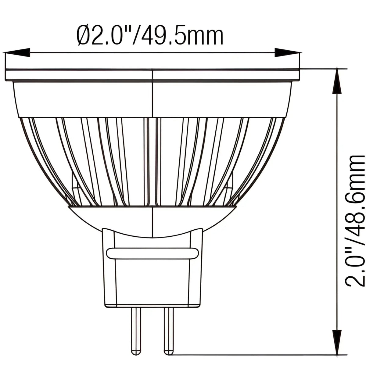 6W Light Fixture for Outside Replacing 50W Halogen with Waterproof Feature - MR16 Light Bulb