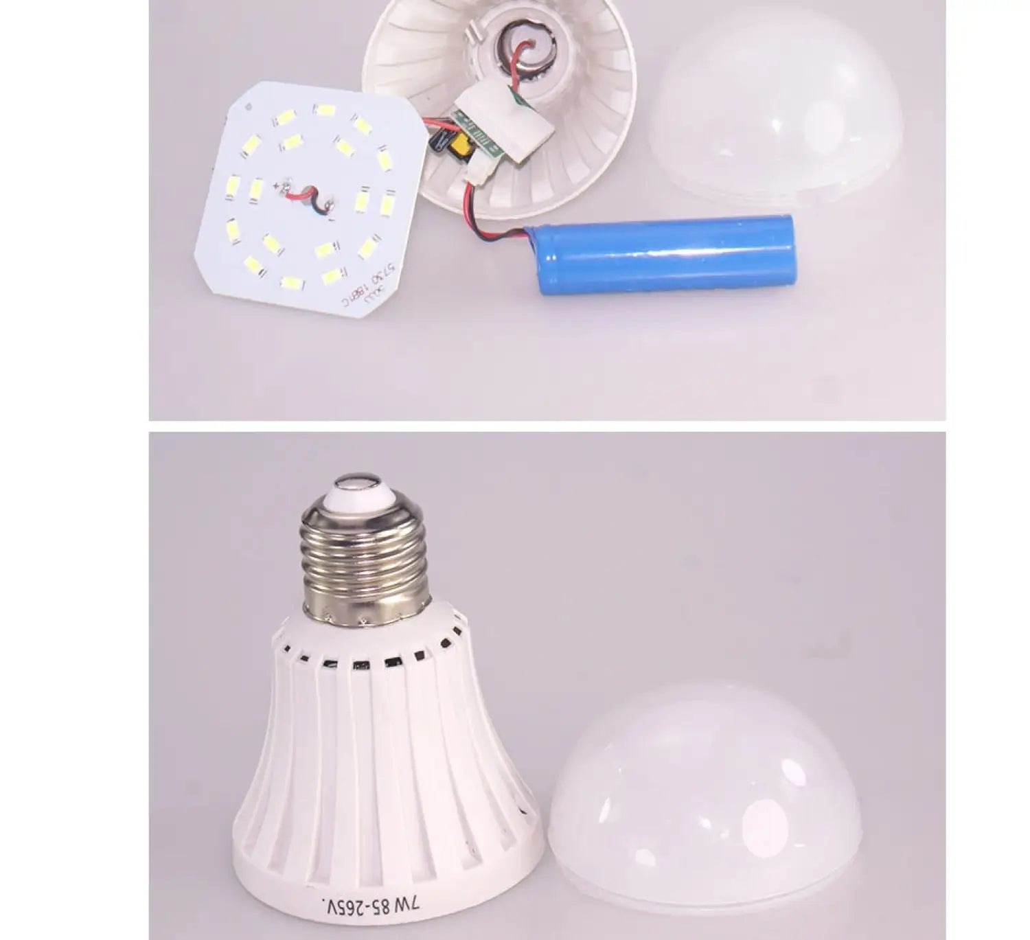 7W LED Emergency Light Bulbs - Rechargeable & Energy Saving - 12V Hanging Light