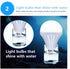 7W LED Emergency Light Bulbs - Rechargeable & Energy Saving - 12V Hanging Light