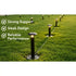 8-Inch Lawn Stakes with Side Wireway | 1/2 NPT Thread (Pack of 2) - Spike Mount