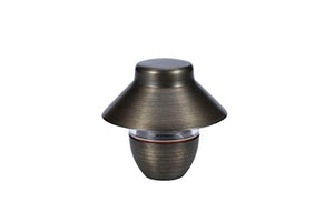Mushroom Style Path Light Top | Solid Brass Construction | Interchangeable with Threaded Pipe Stems
