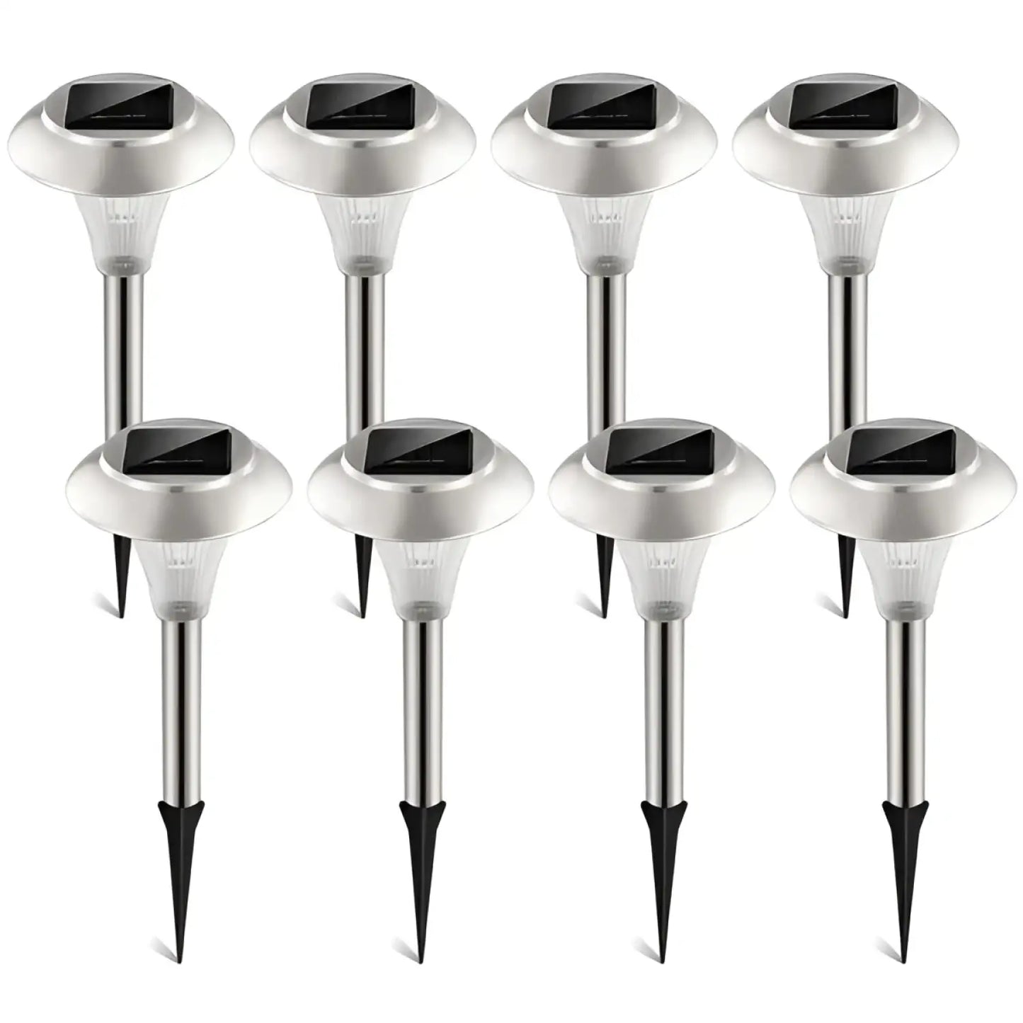 8Packs Solar Garden Lights Outdoor IP44 Waterproof Solar Pathway Lights Color Changing Landscape Lamps - 8pcs - 12V