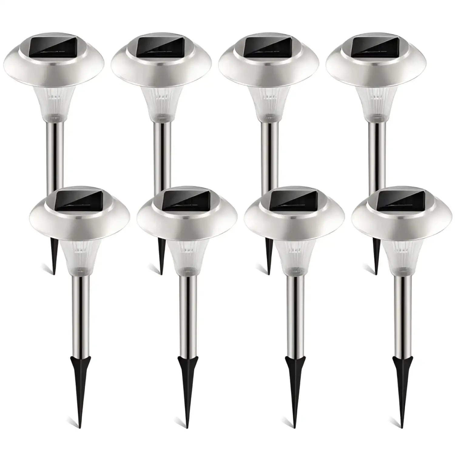 8Packs Solar Garden Lights Outdoor IP44 Waterproof Solar Pathway Lights Color Changing Landscape Lamps - 8pcs - 12V