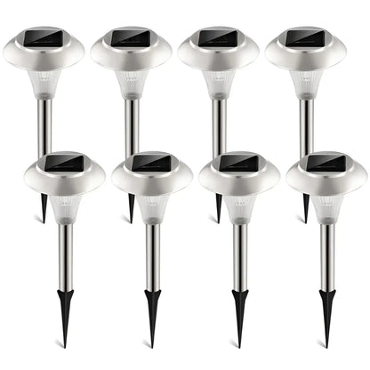 8Packs Solar Garden Lights Outdoor IP44 Waterproof Solar Pathway Lights Color Changing Landscape Lamps - 8pcs - 12V
