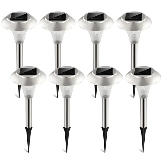 8Packs Solar Garden Lights Outdoor IP44 Waterproof Solar Pathway Lights Color Changing Landscape Lamps - 8pcs - 12V