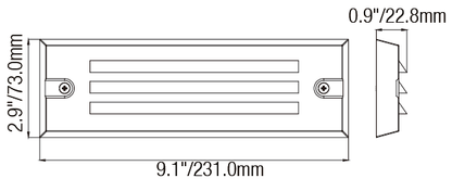 9’’ Grating Outdoor Step Lights with 5W LED Flush Mount - Step Light