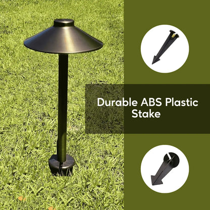 Garden Stakes | 9-Inch In-Ground Solid Brass 1/2’’ NPT Thread 2 Pack - 2 Pack - Spike