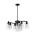9-Light Black Modern Chandeliers For Dining Room Adjustable Height Farmhouse Kitchen Island Lighting Industrial Hanging