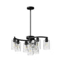 9-Light Black Modern Chandeliers For Dining Room Adjustable Height Farmhouse Kitchen Island Lighting Industrial Hanging