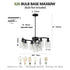9-Light Black Modern Chandeliers For Dining Room Adjustable Height Farmhouse Kitchen Island Lighting Industrial Hanging
