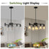 9-Light Black Modern Chandeliers For Dining Room Adjustable Height Farmhouse Kitchen Island Lighting Industrial Hanging