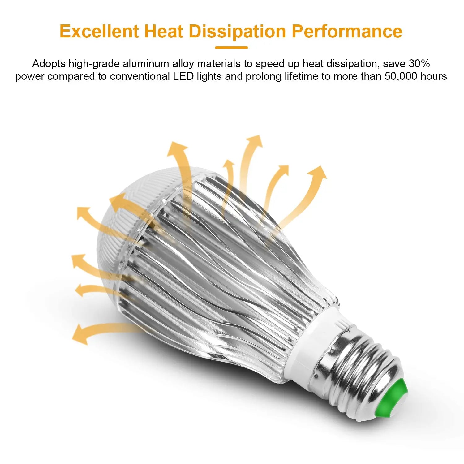 9W LED Remote Control Bulb with E27 RGB Lamp for Decor Lighting - 1 PC White - LED bulb