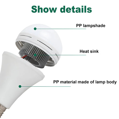 9W R70 LED Fast Charging Bulb for Outdoor Light with Built-in Battery - White - Portable LED Bulb