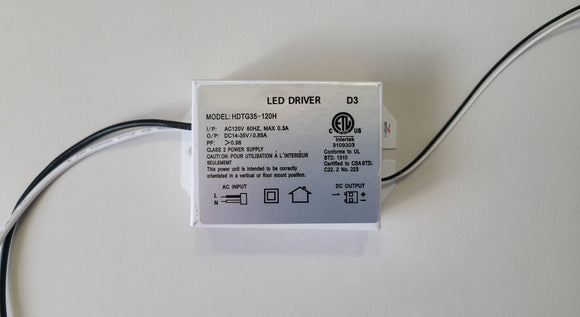 35W LED driver dimmable | Input AC 120V | Output DC 14-35V/0.3A
