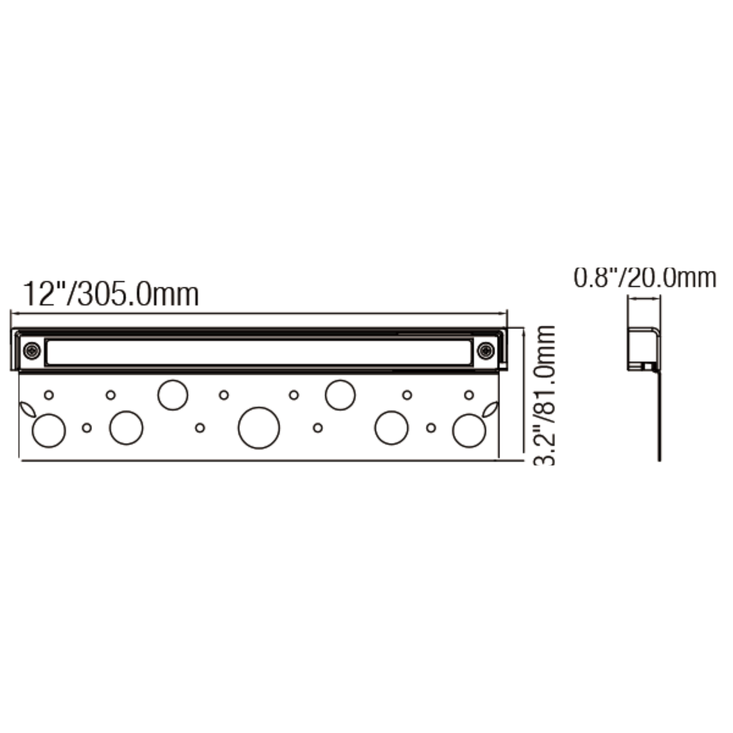 12" Brass Hardscape Paver LED Fixture for Outdoor Lights Landscape
