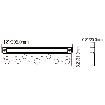 12" Brass Hardscape Paver LED Fixture for Outdoor Lights Landscape
