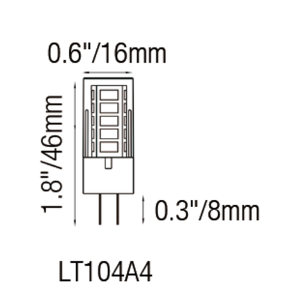3W G4 Light Bulb LED – 30W Halogen Replacement with Ceramic Weatherproof Design