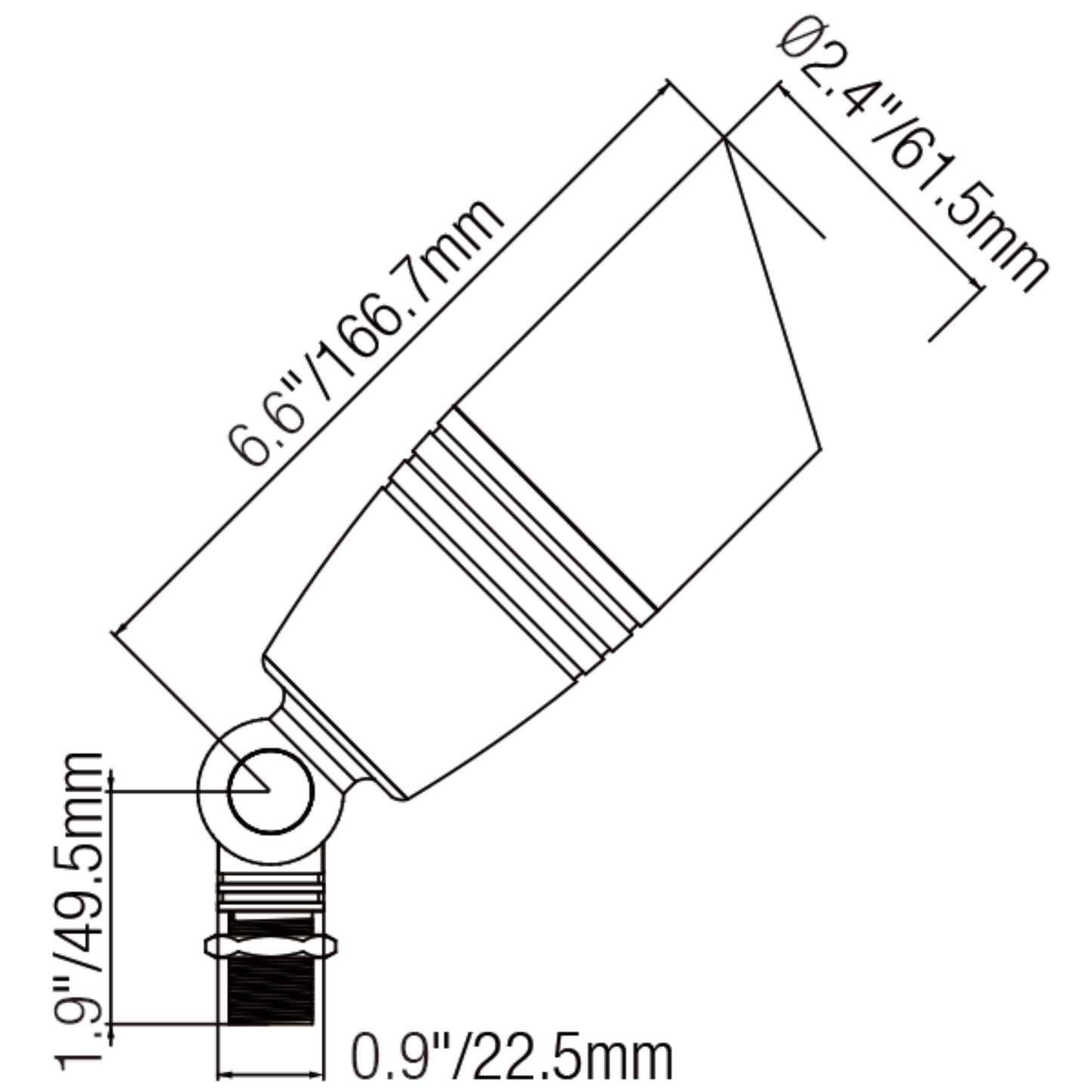 Standard Brass Antique Light Fixtures with 72" Lead Wire for MR16 Bulbs