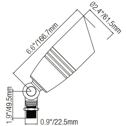 Standard Brass Antique Light Fixtures with 72" Lead Wire for MR16 Bulbs