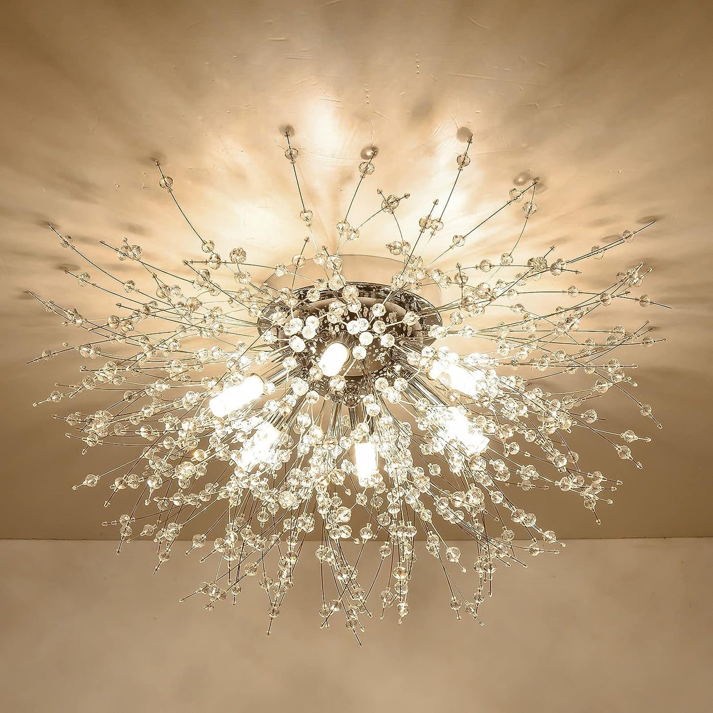 Satellite Fireworks Crystal Chandelier Modern Recessed Light