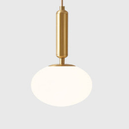 Nordic Glass Chandelier Bedroom Pendant Light (Iron & Electroplating)